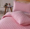 BSB HOME 100% Cotton Ultrasonic 280 Tc Solid King Size Quilted Bed Cover/Bedspread/Ac Comforter with 2 Pillow Case, (Luxurious, Light Pink, 90X100 Inches,254X228 Cm),1 Quilt 2 Matching Pillow Covers
