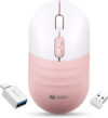 Zoook Jaguar / Rechargeable / 3 Adj. DPI / AutoShut / with Type C Converter Wireless Optical Mouse(2.4GHz Wireless, White Pink)