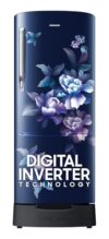 Samsung 183 L, 4 Star, Digital Inverter, Direct-Cool Single Door Refrigerator (RR20C1824HV/HL, Himalaya poppy Blue, Base Stand Drawer)