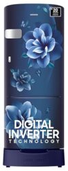 Samsung 223 L, 3 Star, Digital Inverter, Direct-Cool Single Door Refrigerator (RR24D2Z23CU/NL, Camellia Blue, Base Stand Drawer)