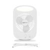 amazon basics Mini Rechargeable Portable Fan with LED Lighting | USB Charging | 3 Speeds & 3 Light Settings | 1800mAh Battery for upto 6.5-Hour Backup (White)