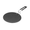 Add2cart Pre-Seasoned Iron Concave Tawa with Silicone Grip for Dosa/Chapathi, 22.86cm/9 in, 0.8 kg, Gas Compliant, 100% Pure & Toxin-Free, Uncoated in Black