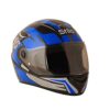 Sage Square ISI Certified ABS Clear Visor, High Standard Safety, Enhanced Design, Extra Comfort, Enhanced Design Proud 45 Full Face Graphic Helmet (Large, Black Glossy – Blue)