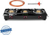 Greenchef Blossom 3BR ( Hose Pipe + Lighter ) Glass Manual Gas Stove(3 Burners)