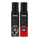 Axe Signature Dark Temptation 200ml, Axe Signature Intense, Long Lasting Deodorant No Gas Body Perfume For Men 200ml, Pack of 2