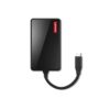 Lenovo 100 USB-C Travel Dock (Charging Host Upto 100W | 3xUSB-A 3.0 | 1 x HDMI 1.4, 4K @ 30 Hz |1 x Video Output| 1 x VGA, Up to 1920 x 1080 @ 60 Hz | 1 Year Warranty | Black), GX91M73945
