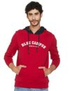 Numero Uno Men’s Fleece Neck Hooded Sweatshirt (KMSSFD66_Dark RED/Navy_XL)
