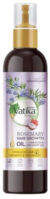 DABUR Vatika Rosemary Hair Growth Oil With Hibiscus & Coconut Oil – 100Ml | Stimulates Hair Growth And Thickness | Reduces Hair Fall | Co-Created With Dermatologist | No Mineral Oil |Animal Test Free