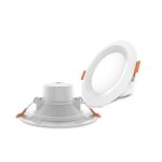 Goldmedal 5W LED Round with Concealed Junction Box Downlight- Warm White (3000K)| Pack of 1| for Low Ceiling Areas |Cut-Out: Ø3 inch|80 Lumens per Watt| for Indoor Application|Dimension:Ø4.5X2 inch