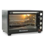 Wonderchef Oven Toaster Griller (OTG) – 40 litres, Black – with Rotisserie,Auto-Shut Off, Heat-Resistant Tempered Glass, Multi-Stage Heat Selection | | Bake, Grill, Roast | Easy clean