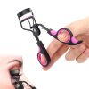 GLUN® Professional Eyelash Curler, Rubber Gripped Stainless Steel Wide Angle Lash Curler, Beauty Makeup Tool Universal Eye Shapes, Painless Fits Get Gorgeous Eyelashes in Seconds