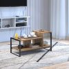 Amazon Brand – Solimo Mia Engineered Wood Center Table/Coffee Table for Living Room with Steel Legs