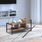 Amazon Brand – Solimo Mia Engineered Wood Center Table/Coffee Table for Living Room with Steel Legs