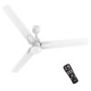 Polycab Silencio Mini DLX 1200mm 5-Star Advanced BLDC, Remote Ceiling fan for home|High Air Delivery, 25 Speed Setting, Sleep Mode, Reverse Rotation | 3+1 Years Warranty【Satin White】