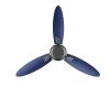 USHA Bloom Magnolia 1250mm|BEE Star Rated | Goodbye Dust Ceiling Fan | 2 Year Warranty | (Sparkle Grey & Blue) Pack of 1