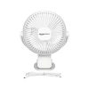 amazon basics Mini Fan with Multi-Utility Clip | USB Charging | Multi-Clip Function | 9-Hour Battery Backup | White
