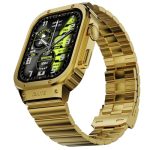 Fire-Boltt Maverick Smartwatch 51.308mm (2.02 inch) IPS Display, Luxury Stainless Steel Look, 320×385 Pixel Resolution, Bluetooth Calling, Voice Assistant (Gold)