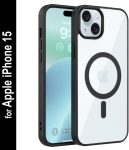 Zapcase Back Cover for Apple iPhone 15(Black, Magsafe, Pack of: 1)