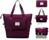 41L Expandable Travel Duffle Bag for Women with Wheels & Handle | Foldable Luggage Hand Bag for Ladies | Large Weekender Vanity Companion for Personal Travel Items (Wine)