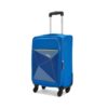 Safari Prisma 2 Pc Set- 55+65 cms, Small (Cabin) and Medium (Check-in) Polyester Soft Sided 4 Spinner Wheels Luggage/Suitcase/Trolley Bag (Blue)