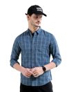 The Indian Garage Co Men’s Checkered Slim Shirt (0620-SH44-31_Blue Small)
