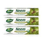 Dabur Herb’l Neem Germ Protection Toothpaste – 600g (200g x 3) | No Added Flourides & Parabens | Neem Fights Bacteria | Potent for Germ Protection | Enriched With Powerful Natural Ingredients