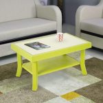 Nilkamal Center Table 1 Cane & Glass |Modern Design| Ideal for Living Room, Office Reception, Balcony, and Outdoors|Perfect for Serving Snacks and Refreshments (Green)