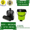 Smile Black Garbage Bags Dustbin Bags Medium Size For Home Oxo Disposable Garbage Bags Medium 20 L Garbage Bag  Pack Of 30(30Bag )