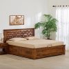 Home Centre Adana Swaram Queen Bed with Hydraulic Storage – Brown