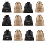 Lify Travel Shoe Bags, Portable Travel Shoe Tote Bags – Packing Organizers for Men and Women- Plain- Pack of 12 Piece