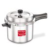 Prestige Popular Plus Svachh Virgin Aluminium Spillage Control Outer Lid Pressure Cooker, 5 L (Silver), 5 Liter