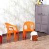 Cello Teddy Comfortable Kids Chair with Backrest for Study Chair|Play|Dining Room|Bedroom|Kids Room|Living Room|Indoor-Outdoor|Dust Free|100% Polypropylene Stackable Chairs, Orange
