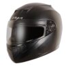 Vega Edge ISI Certified Full Face Gloss Finish Helmet for Men and Women with Clear Visor(Black, Size:M)