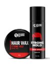 Beardo Strong Hold Hair Styling Kit with Hair Spray 192ml and Crystal Hair Wax 50g | Hair Styling, Hair Setting Spray | Quick Fix | Gift for Brother | Gift For Friend