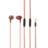 Hitage HB-131+ Super Extra Bass Wired Earphones with mic Headset (Red, in The Ear)