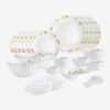 cello Pack of 35 Opalware Dazzle Secret Garden | Extra Strong | | Dinner Set(White, Microwave Safe)