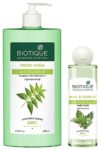 Biotique Bio Neem Margosa Anti Dandruff Shampoo & Conditioner, 650ml & Basil & Parsley Revitalizing Body Wash, 200ml