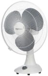 amazon basics 16-Inch Table Fan | Tilting Head | 1400 RPM | Silent Operation | 400mm Sweep Length (Grey)