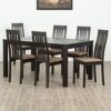 Home Centre Sheesham Wood Diana Solid 6-Seater Dining Table With 6 Chairs (Brown), 74 Cm