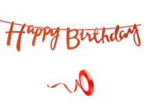 Mystic Toy Store Happy Birthday Decoration Kit Orange for Boys Girls Kids Women Adults Twins Car Decorations Decor Celebration Items Item Set Combo Reusable Cursive Banner