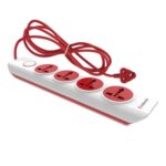 Goldmedal Curve Plus 205102 Plastic i-Design 4×1 Power Strip (White) (205103)