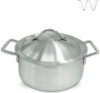 WAZIR CHAND Cooking Pot 3 litre | Sauce Stock Pot with Lid | Cook & Serve Casserole Induction Bottom Cookware Set(Aluminium, 1 – Piece)