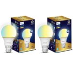PHILIPS 9W B22 LED Bulb | 3 Colors in 1 LED Bulb | Scene Switch Bulb for Home & Decoration | Color: Tunable White | Pack of 2 | Gold Perform Series