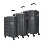 Kamiliant by American TouristerHarrier Spinner Polypropylene (PP) 3 Pc Set Iron Grey Hard Luggage Small, Medium & Large (56 Cm+68Cm+78Cm)