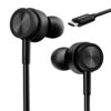 Boult Audio Newly Launched XO Pro Black Wired Earphones with Type-C Jack, Extra Bass, 10mm Dynamic Driver, Inline Control, IPX5 Water Resistant, Radial Finish, Earphones Wired Headphones with Mic