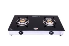 HORNBILLS 2 Burner Stainless Steel FRAME STRAIGHT Cast Iron Burner TOP