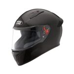 Studds Thunder Full Face Helmet with Clear Visor (Matt Black XL)