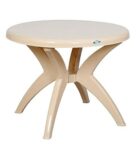 Prima 5040 Center Dining Coffee Table/Tea Table/Teapoy for Home, Office & Outdoor (Marble Beige)