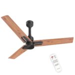 Polycab Wizzy Neo 1200mm 5-Star BLDC, Remote Ceiling fan for Living Room| 55% Energy Saving, 100% Copper, High Air Delivery, 6 Speed Setting, Reversible & Timer | 4-yr Warranty【Natural Wood】