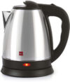 cello Quick Boil Portable Stainless Steel Electric Kettle(1.5 L, Silver, Black)